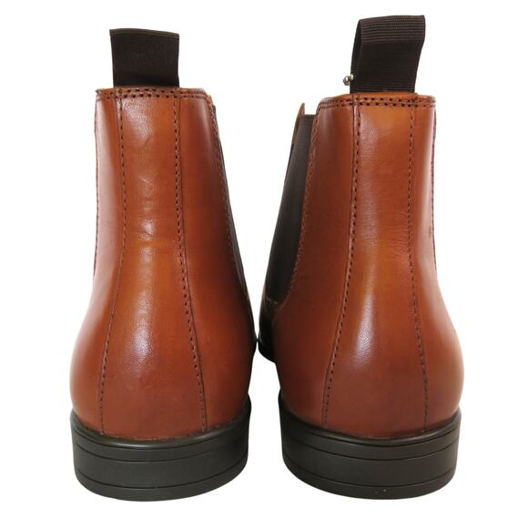 New SKECHERS Men Sz 10 Brown Leather Chelsea Ankle Boots - Picture 6 of 8